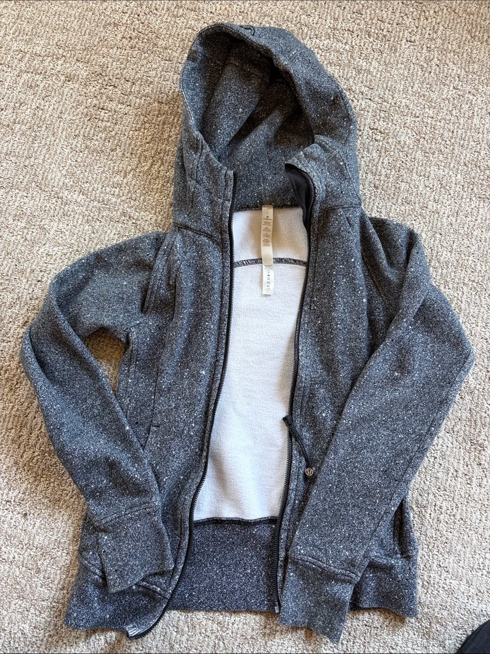 lululemon athletica Women's Gray Hooded Scuba Zip Jacket